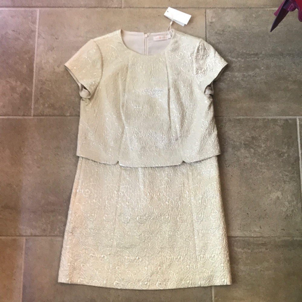 Tory Burch gold party dress